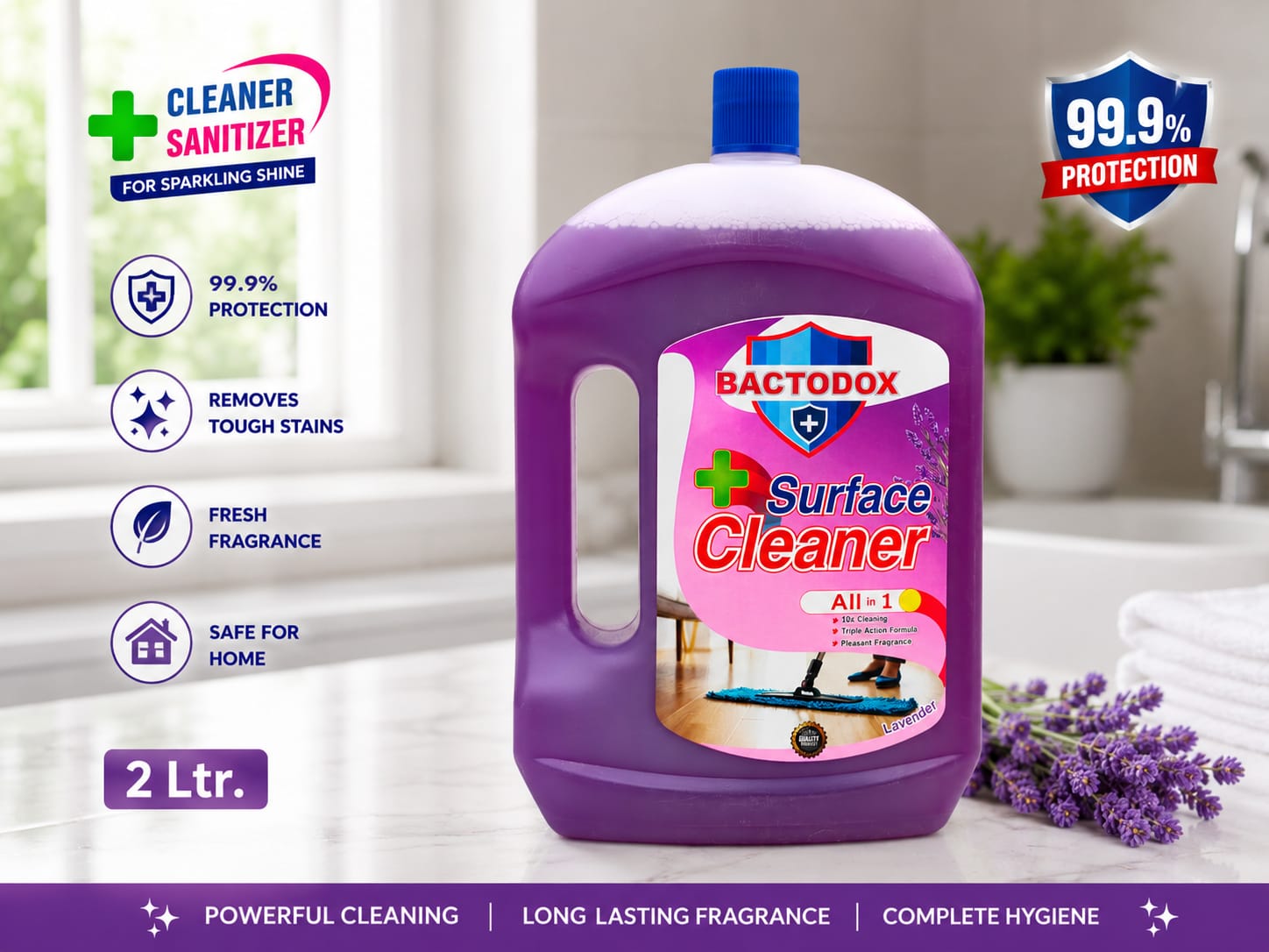 Bactodox Surface Cleaner All in 1 Lavender 2 Litre