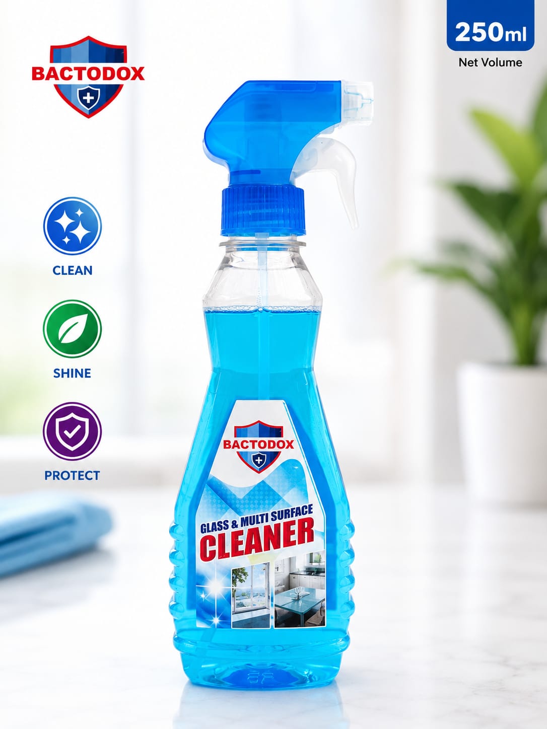 Bactodox Glass & Multi Surface Cleaner 250ml