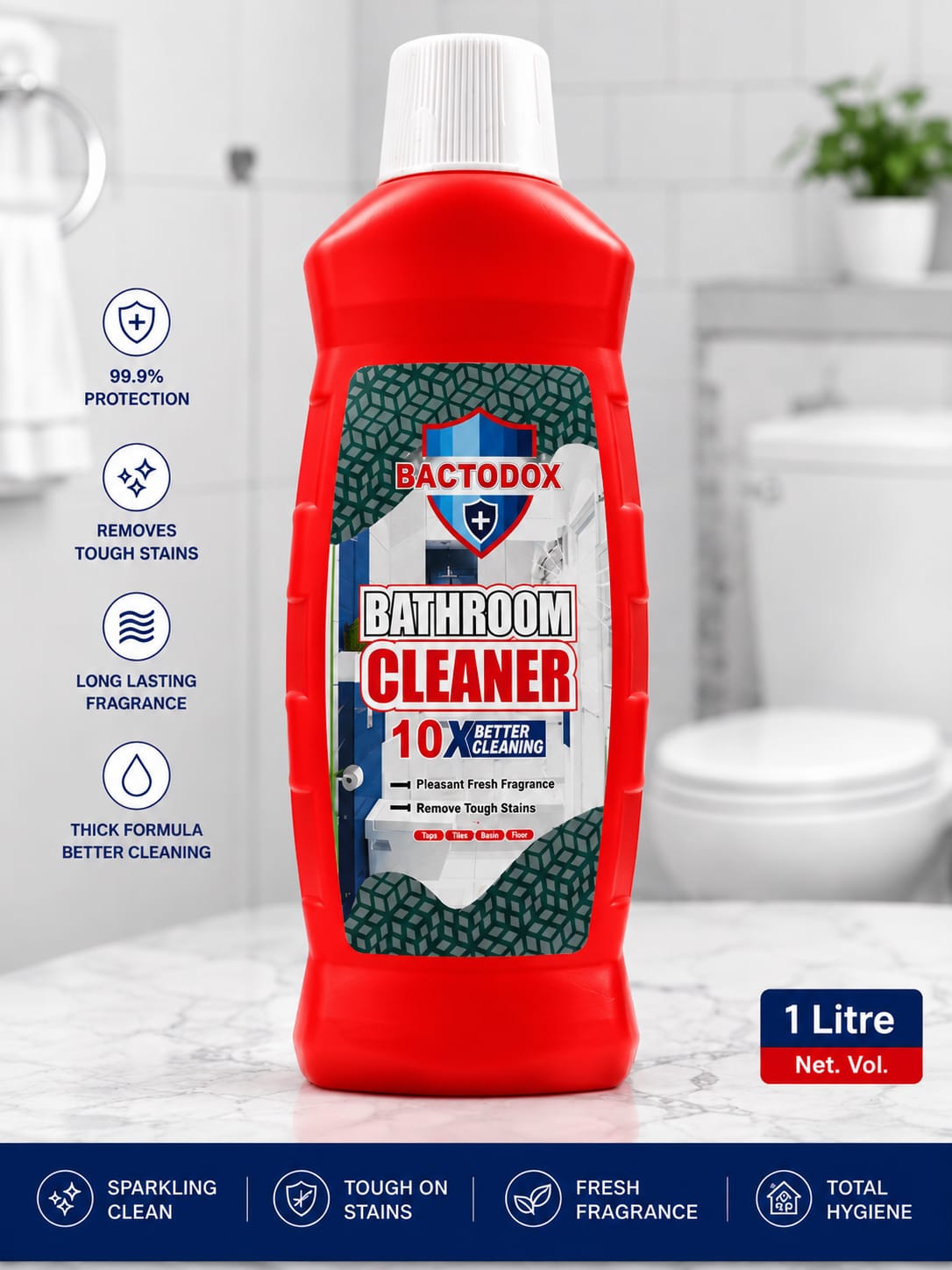 Bactodox Bathroom Cleaner 10X 1 Litre