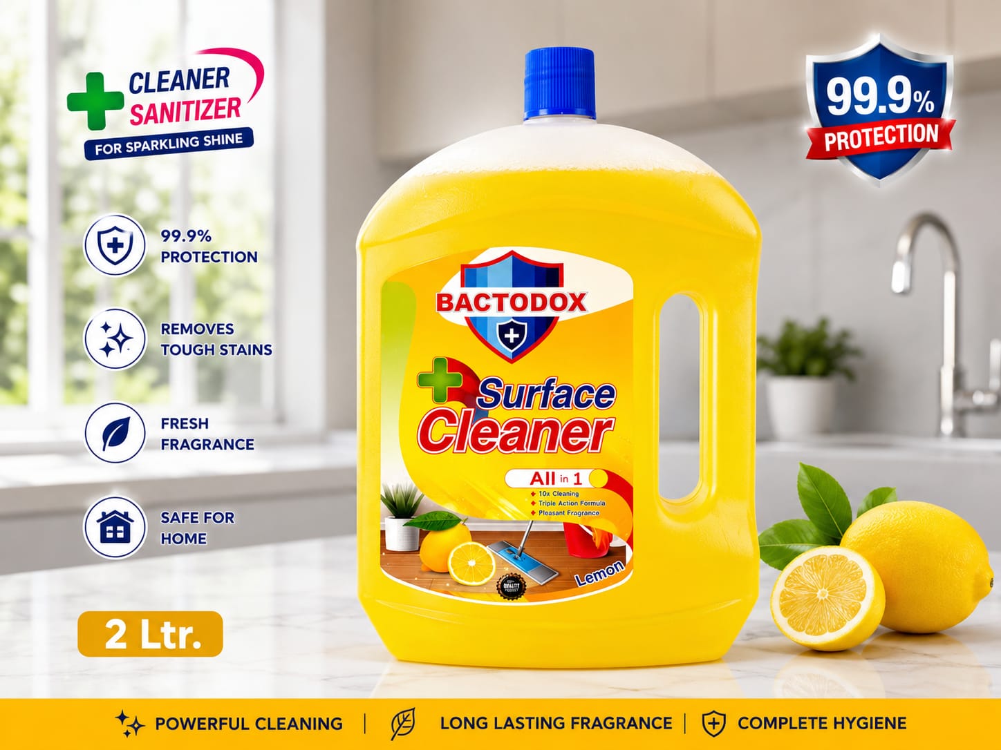 Bactodox Surface Cleaner All in 1 Lemon 2 Litre